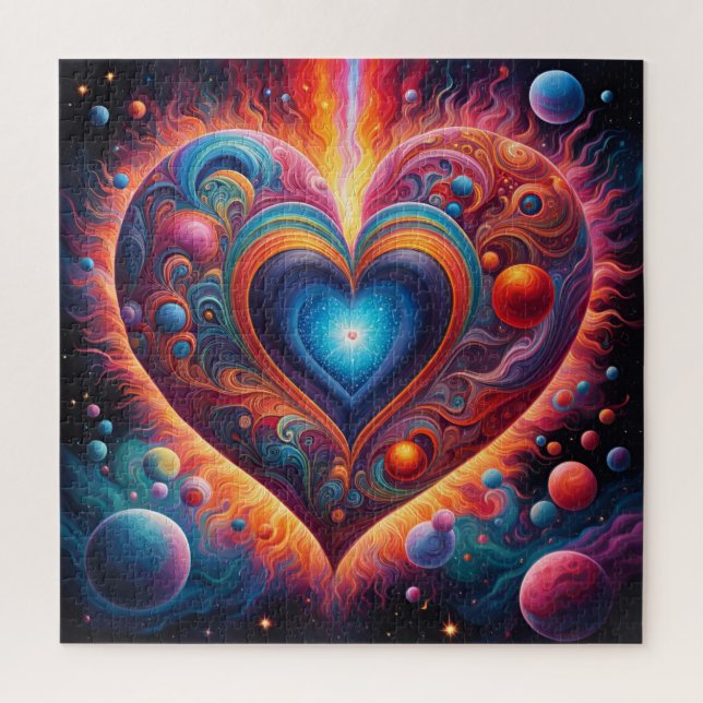 Quebra-cabeça La création d'un coeur (Vertical)