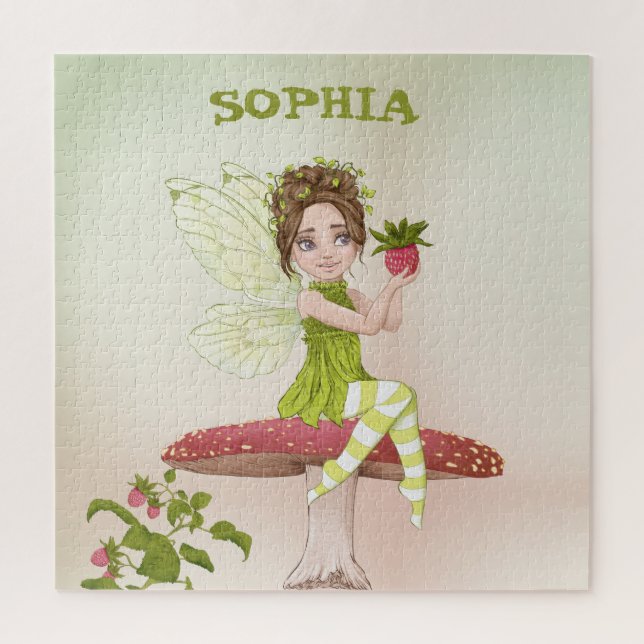 Quebra-cabeça Lã-Fada Lã-Fada Cabelo Escuro Cute Pessoal (Vertical)