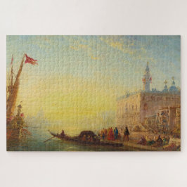 Quebra-cabeça La Gondole, Quai Des Esclavons - Félix Ziem