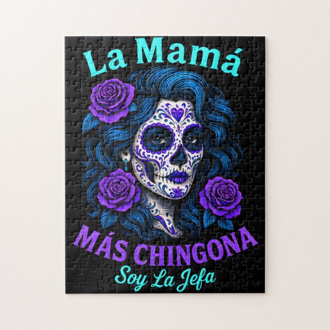 Quebra-cabeça La Mamá Más Chingona Engraçada Mãe Espanhola (Vertical)