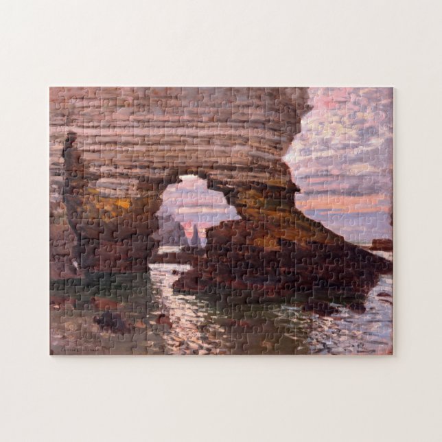 Quebra-cabeça La Porte d'Amont, Etretat Monet Fine Art (Horizontal)