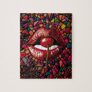 Quebra-cabeça Lábios de Cereja Mosaico