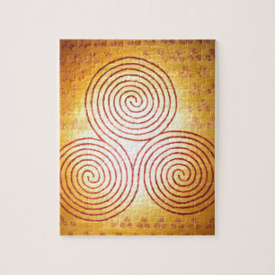 Quebra-cabeça Labirinto espiral triplo