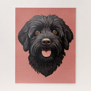 Quebra-cabeça Labradoodle Black Dog