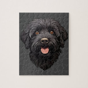 Quebra-cabeça Labradoodle Black Dog