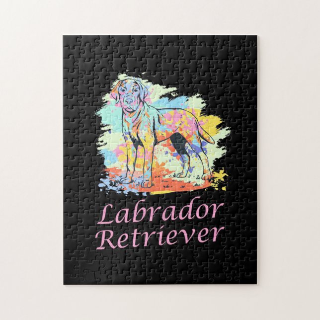 Quebra-cabeça Labrador Retriever Watercolor (Vertical)