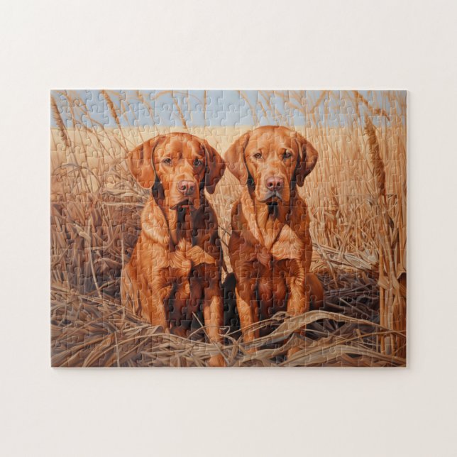 Quebra-cabeça Labradores retriever vermelhos raposa (Horizontal)