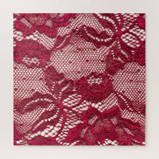 Quebra-cabeça Lace vermelho: têxtil de gaquard elástica.