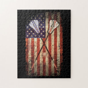 Quebra-cabeça Lacrosse LAX American Flag