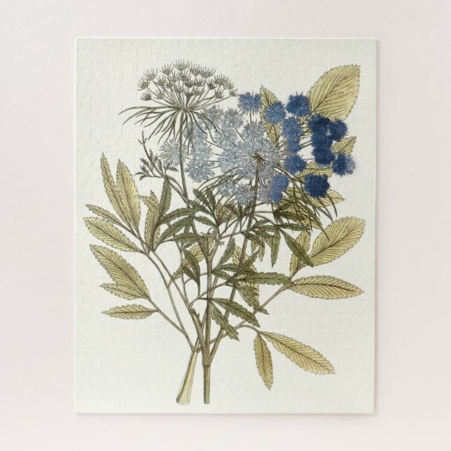 Quebra-cabeça Lacy Leaves - Flores e Verde (Vertical)