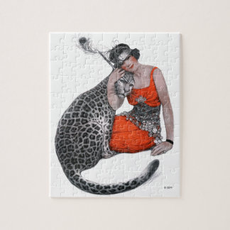 Quebra-cabeça Lady e Leopard