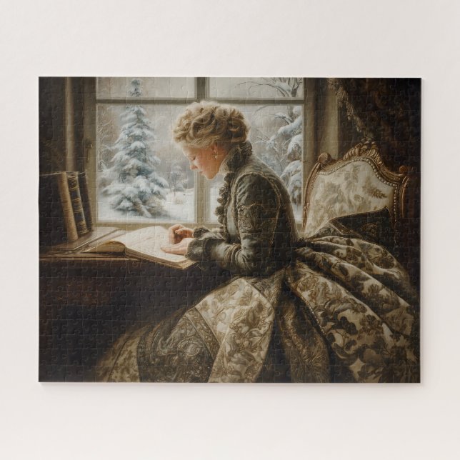 Quebra-cabeça Lady in Winter (Horizontal)