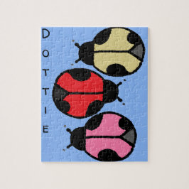 Quebra-cabeça Ladybug com texto personalizado