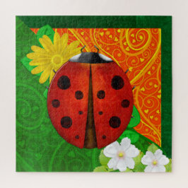Quebra-cabeça Ladybug Whimsey 3D Folk Art