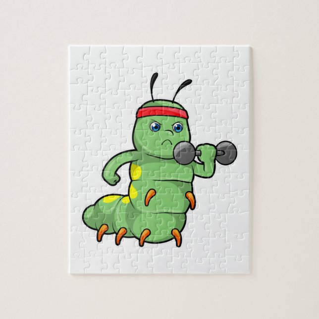 Quebra-cabeça Lagarta em Fortalecimento com Dumbbell (Vertical)