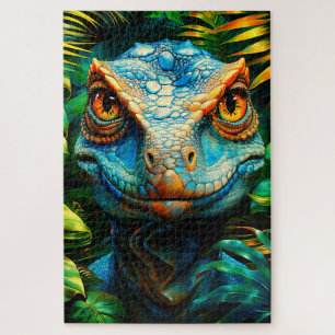 Quebra-cabeça Lagarto Azul