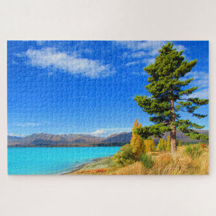 Quebra-cabeça lago azul tekapo
