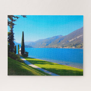 Quebra-cabeça Lago Como Bellagio Walkway Itália