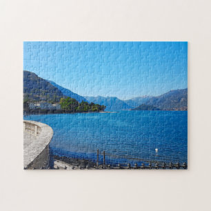 Quebra-cabeça Lago Como Itália - Montanhas Paisagem