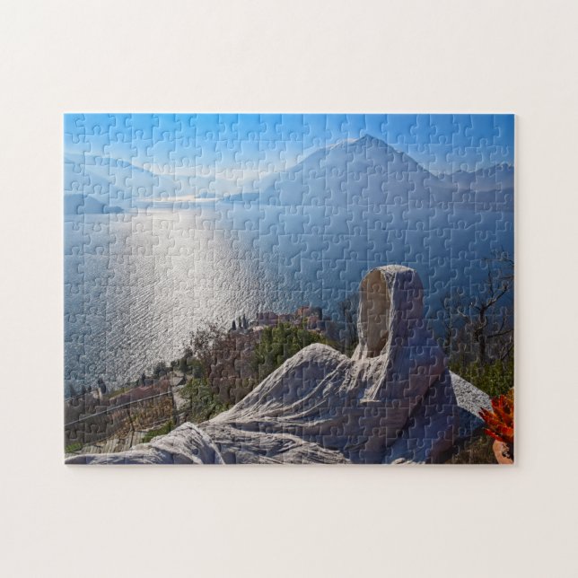 Quebra-cabeça Lago Como - Vezio Ghosts - Itália - 11x14 - 252 pc (Horizontal)