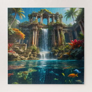Quebra-cabeça Lago de Cascata de Tempos Tropicais