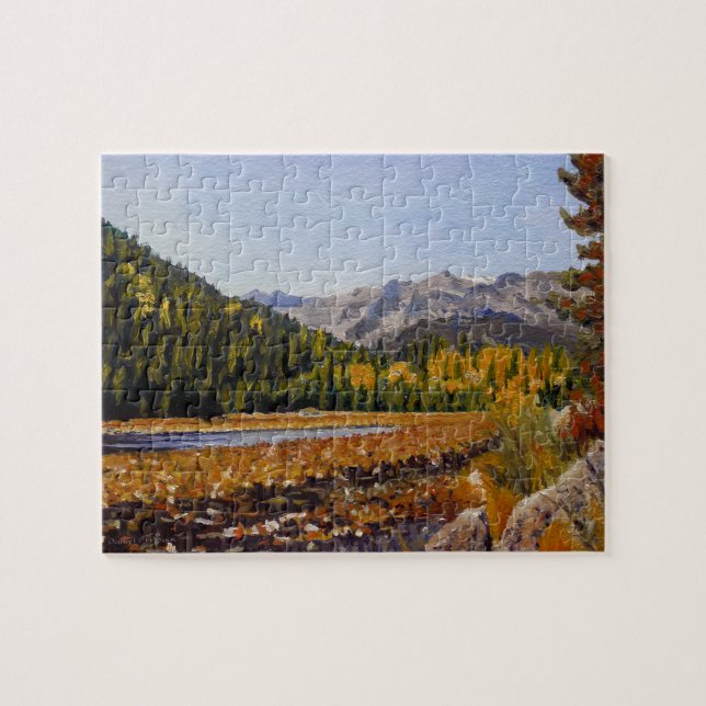 Quebra-cabeça Lago de montanha cênico em Estes Park (Horizontal)