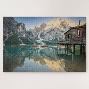 Quebra-cabeça Lago di Braies, Dolomites, Itália