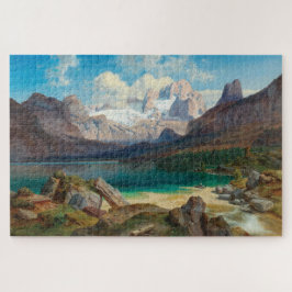 Quebra-cabeça Lago Gosau Com Vista Do Dachstein Massif