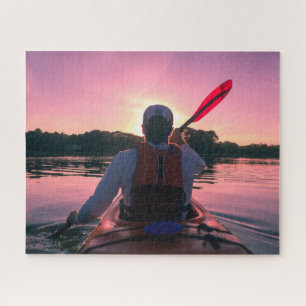Quebra-cabeça Lago Kayaking em Sunset