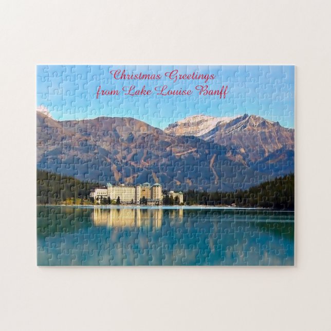 Quebra-cabeça Lago Louise Banff. (Horizontal)