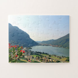 Quebra-cabeça Lago Lugano - pintura