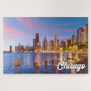 Quebra-cabeça Lago Michigan, Chicago, Illinois, EUA