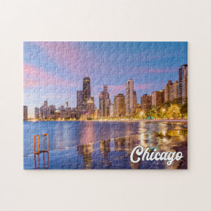 Quebra-cabeça Lago Michigan, Chicago, Illinois, EUA
