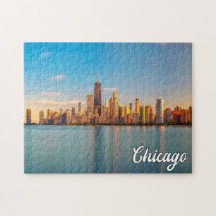 Quebra-cabeça Lago Michigan, Chicago, Illinois, EUA