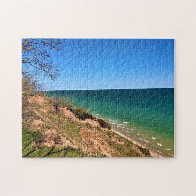 Quebra-cabeça Lago Michigan, Port Washington, WI (Horizontal)