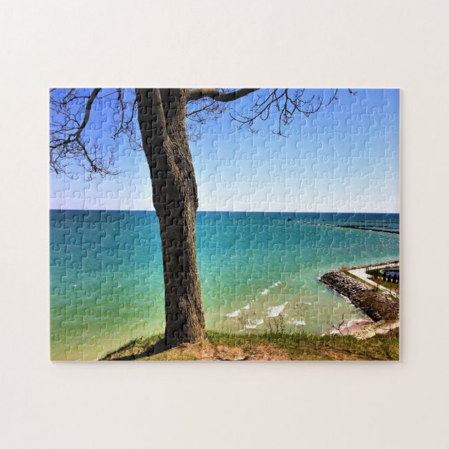 Quebra-cabeça Lago Michigan, Port Washington, Wisconsin (Horizontal)