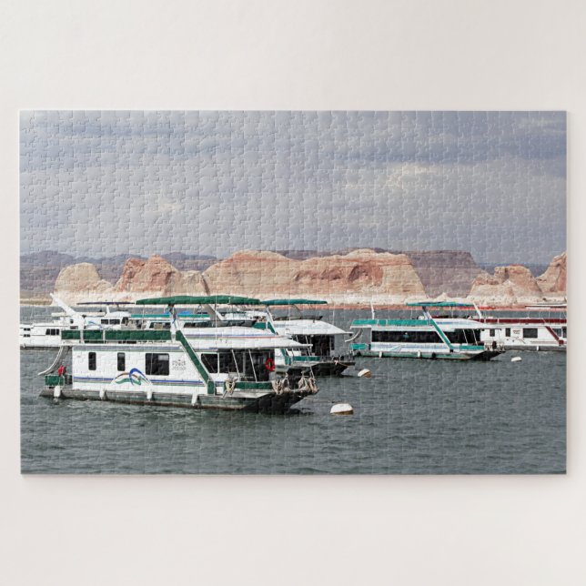 Quebra-cabeça Lago Powell Houseboat, Arizona, EUA 4 (Horizontal)