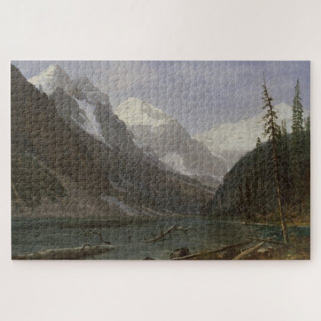 Quebra-cabeça Lago Rockies, em Louise, no Canadá | Albert Bierst (Horizontal)