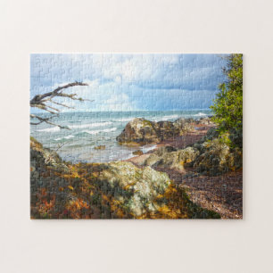 Quebra-cabeça Lago Superior Michigan.
