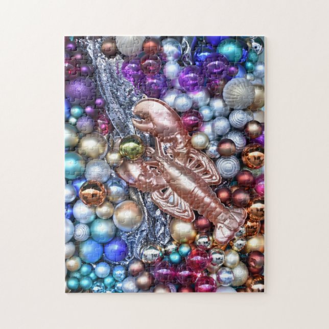 Quebra-cabeça Lagosta e Bolas de Natal em Londres, Inglaterra, R (Vertical)