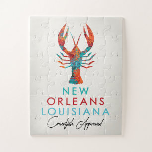 Quebra-cabeça Lagostins de Nova Orleães Louisiana brilhantes