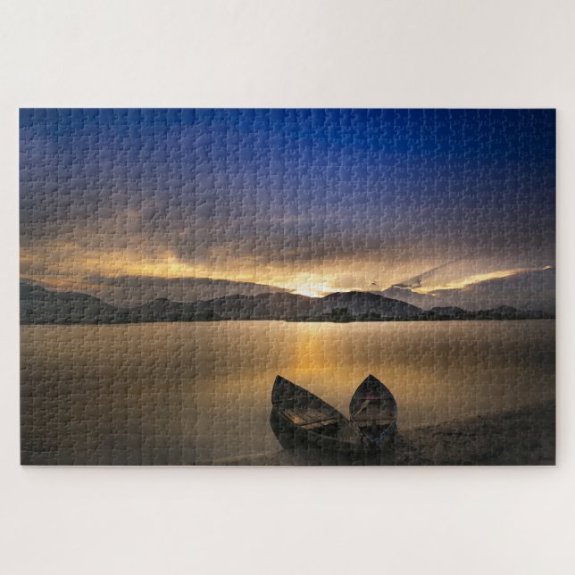 Quebra-cabeça Lakeshore at Sunset (Horizontal)