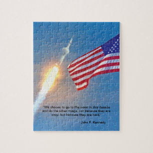 Quebra-cabeça Lançamento da Apollo 11 com a American Flag