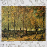 Quebra-cabeça Lane com Poplars por Vincent van Gogh<br><div class="desc">Lane com Poplars, de Vincent van Gogh, é uma pintura típica de paisagens de apos impressionismo de arte. Árvores poplares fazem a linha da rua e pessoas caminham por uma estrada com uma vila à distância. Uma igreja fica no centro da cidade. As folhas são ouros e estão prestes a...</div>