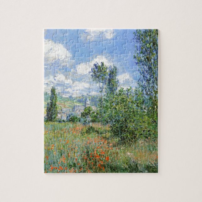 Quebra-cabeça Lane in the Poppy Fields - Claude Monet (Vertical)