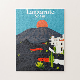 Quebra-cabeça Lanzarote, Espanha Paisagem Vulcânica de Viagem Vi