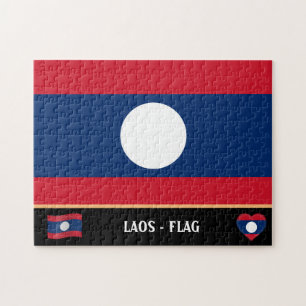 Quebra-cabeça Laos Flag & Laos country / Laos