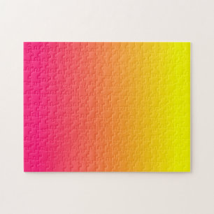 Quebra-cabeça Laranja Amarelo Rosa Ombre