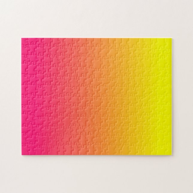 Quebra-cabeça Laranja Amarelo Rosa Ombre (Horizontal)