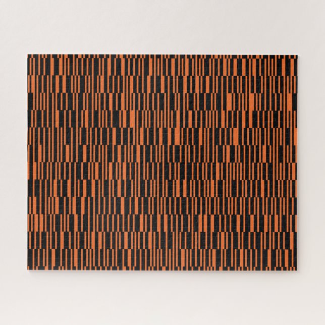 Quebra-cabeça Laranja, legal, moderna, arte geométrica moderna (Horizontal)